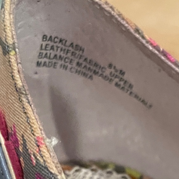 Poetic Justice London Blue Pink Floral Leather heels feminine cottagecore 8.5M - Picture 15 of 16